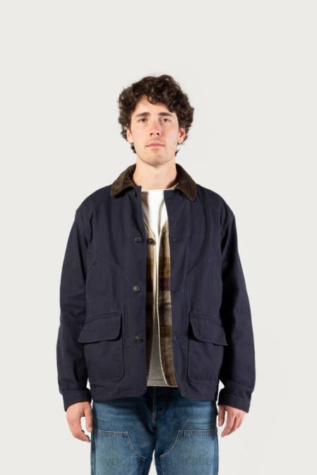Woolrich Men 3-in-1 Jacket in Pure Cotton-One Of These Days Navy Clothing J026619