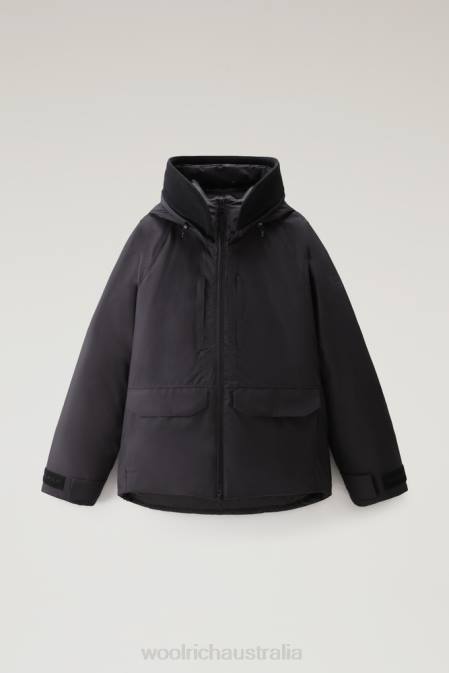 Woolrich Men Mountain Waterproof Jacket in Pertex Revolve Black Clothing J026768