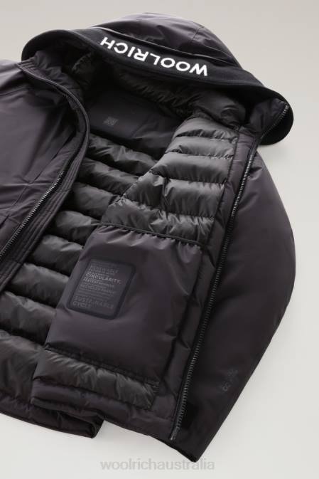 Woolrich Men Mountain Waterproof Jacket in Pertex Revolve Black Clothing J026768