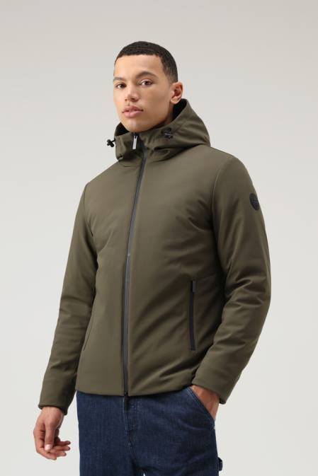 Woolrich Men Pacific Softshell Jacket Dark Green Clothing J026823
