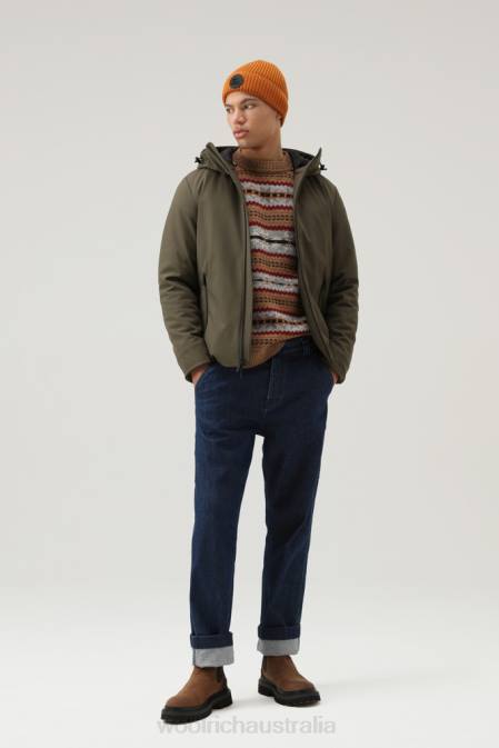 Woolrich Men Pacific Softshell Jacket Dark Green Clothing J026823