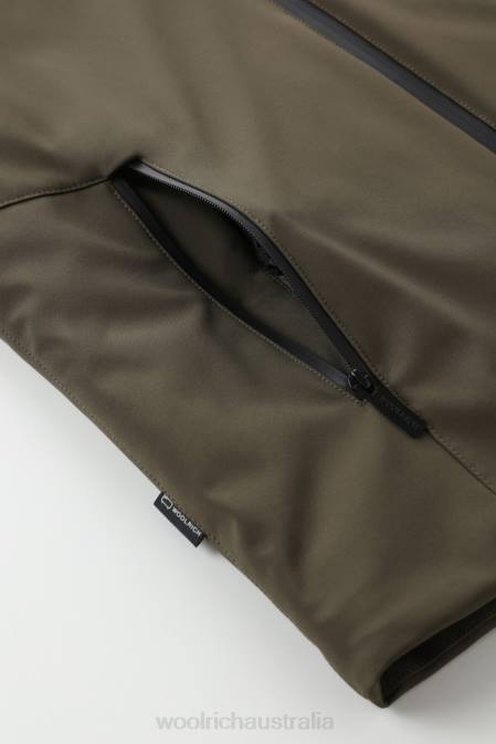 Woolrich Men Pacific Softshell Jacket Dark Green Clothing J026823