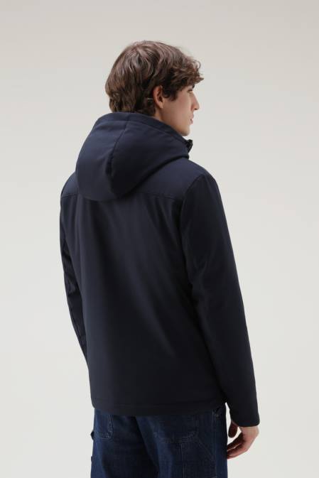 Woolrich Men Pacific Softshell Jacket Melton Blue Clothing J026828