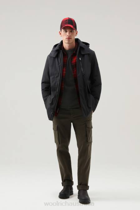 Woolrich Men Barrow Mac Softshell Coat Black Clothing J026822