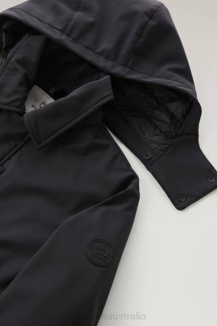 Woolrich Men Barrow Mac Softshell Coat Black Clothing J026822