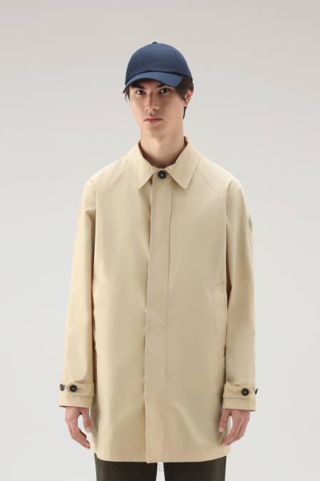 Woolrich Men City Carcoat in Urban Touch Beach Sand Clothing J026452