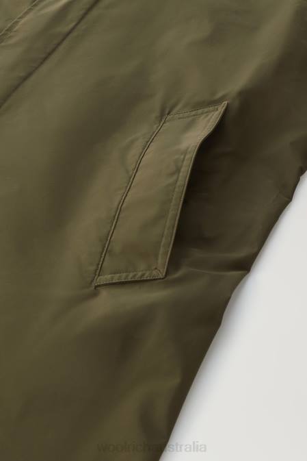 Woolrich Men City Carcoat in Urban Touch Dark Green Clothing J026486