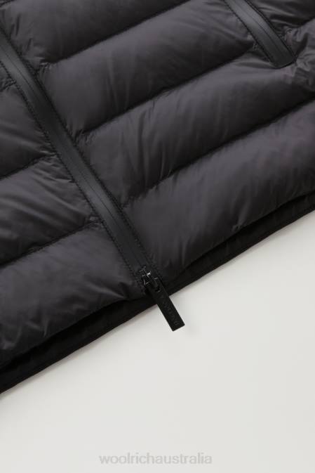 Woolrich Men Softshell Hybrid Jacket with Front Quilting Black Clothing J026752