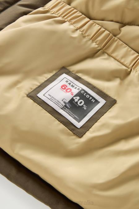 Woolrich Men Arctic Anorak in Ramar Cloth with Detachable Fur Dark Green Clothing J026851