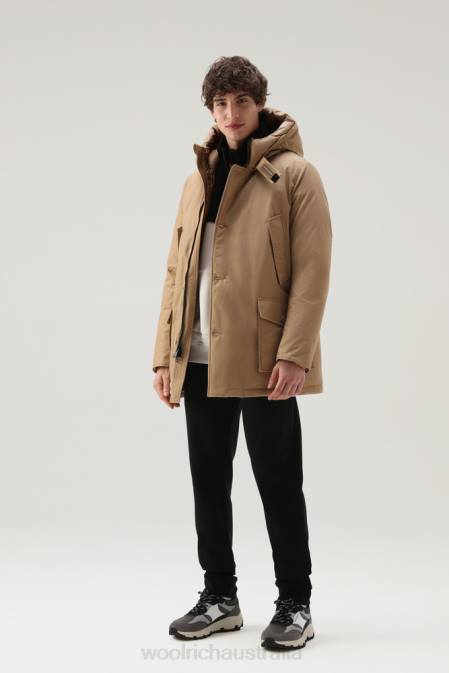 Woolrich Men Arctic Parka in Ramar Cloth Gold Khaki Clothing J026838
