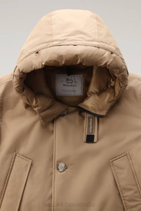Woolrich Men Arctic Parka in Ramar Cloth Gold Khaki Clothing J026838