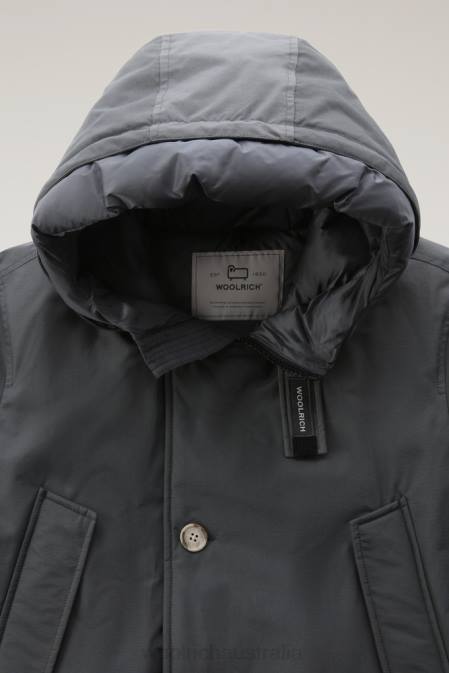 Woolrich Men Arctic Parka in Ramar Cloth Grey Shadow Clothing J026855