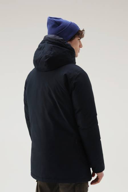 Woolrich Men Arctic Parka in Ramar Cloth Melton Blue Clothing J026853