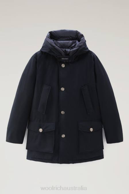 Woolrich Men Arctic Parka in Ramar Cloth Melton Blue Clothing J026853