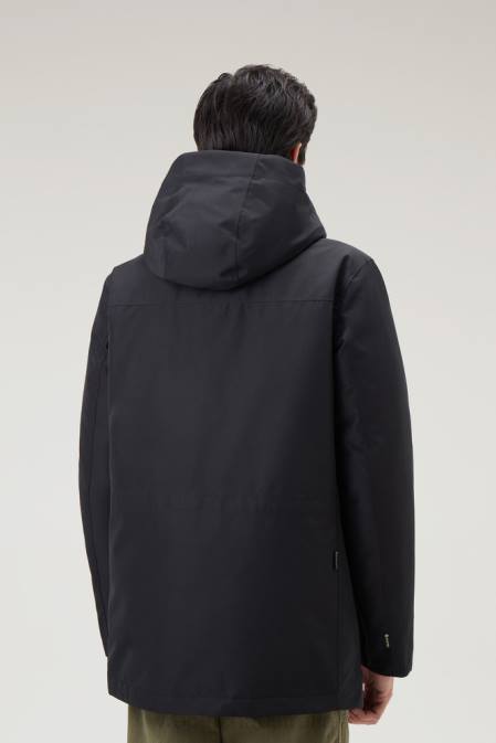 Woolrich Men Mountain GORE-TEX Waterproof Parka with Hood Off Black Clothing J026819