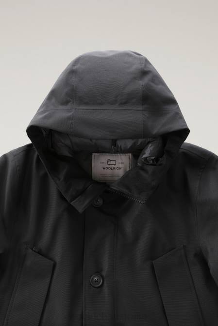 Woolrich Men Mountain GORE-TEX Waterproof Parka with Hood Off Black Clothing J026819