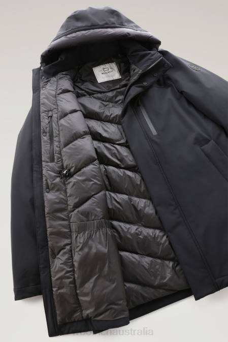 Woolrich Men Mountain Stretch Parka Black Clothing J026833