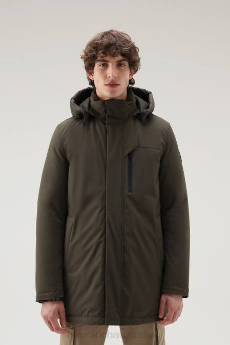 Woolrich Men Mountain Stretch Parka Dark Green Clothing J026832