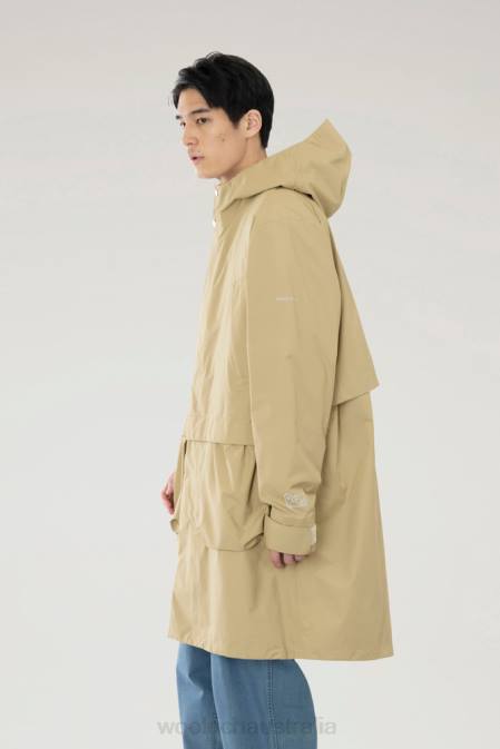 Woolrich Men Waterproof 3-in-1 Ridge Long Parka Beige Clothing J026608