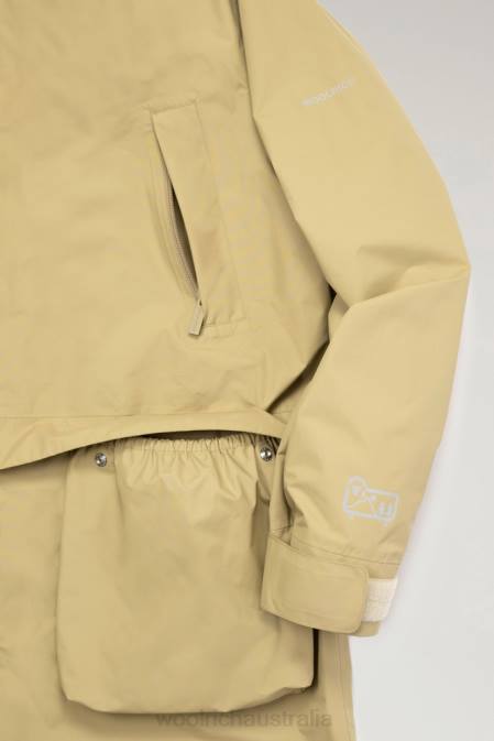 Woolrich Men Waterproof 3-in-1 Ridge Long Parka Beige Clothing J026608