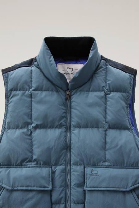 Woolrich Men Heritage Terrain Vest Blue Lake Clothing J026672
