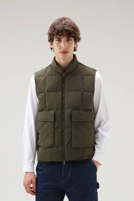 Woolrich Men Heritage Terrain Vest Dark Green Clothing J026767