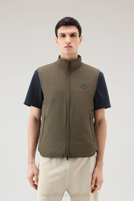 Woolrich Men Padded Pacific Vest Dark Green Clothing J026491