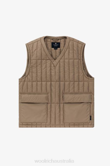 Woolrich Men Quilted Vest in Microfiber with Pockets-Aime Leon Dore Winter Twig Clothing J026769