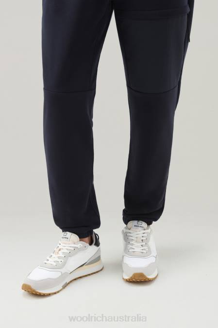 Woolrich Men Retro Sneakers in Leather with Nylon Details White White Footwear J026615