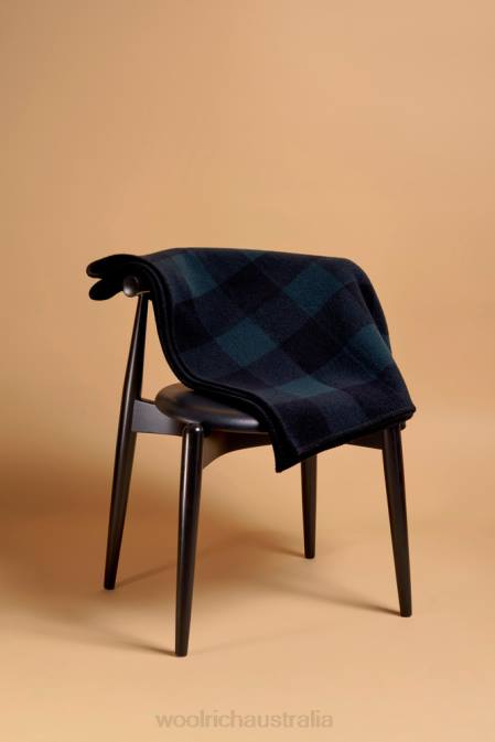 Woolrich Unisex Buffalo Check Pure Wool Blanket-Made in Italy Stand Buffalo Accessories J026349