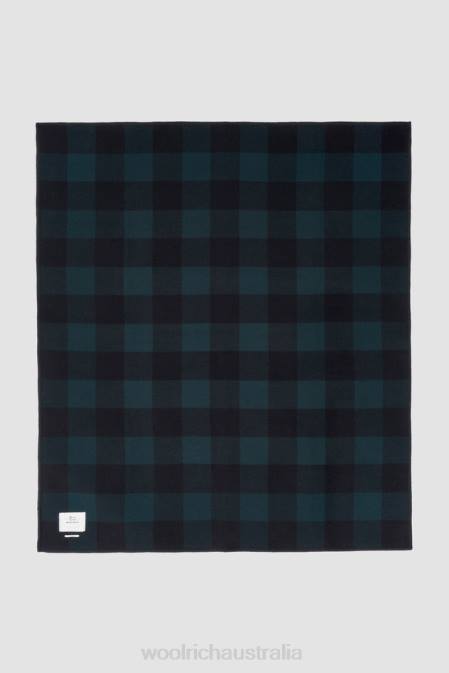 Woolrich Unisex Buffalo Check Pure Wool Blanket-Made in Italy Stand Buffalo Accessories J026349