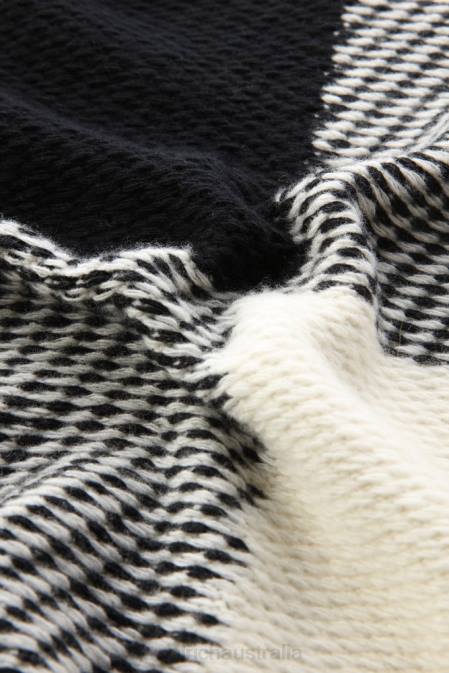 Woolrich Unisex Unisex Crewneck with Buffalo Check Pattern White Buffalo Clothing J026298