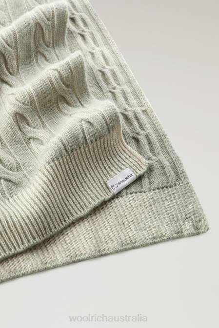 Woolrich Women Garment-Dyed Cable-knit Scarf Desert Sage Accessories J026242