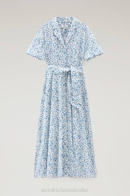 Woolrich Women Long Shirt Dress in Pure Cotton Milky Cream Clothing J026198