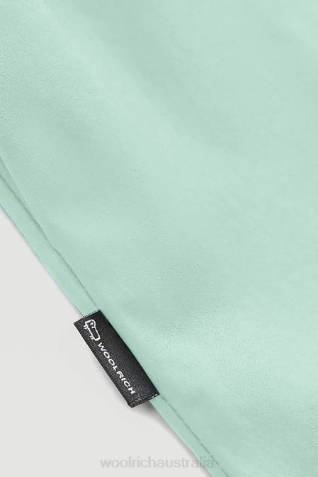 Woolrich Women Midi Dress in Pure Cotton Poplin Harbor Green Clothing J026335