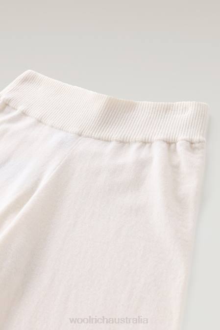 Woolrich Women Cashmere and Wool Blend Pants Milky Cream Clothing J026273