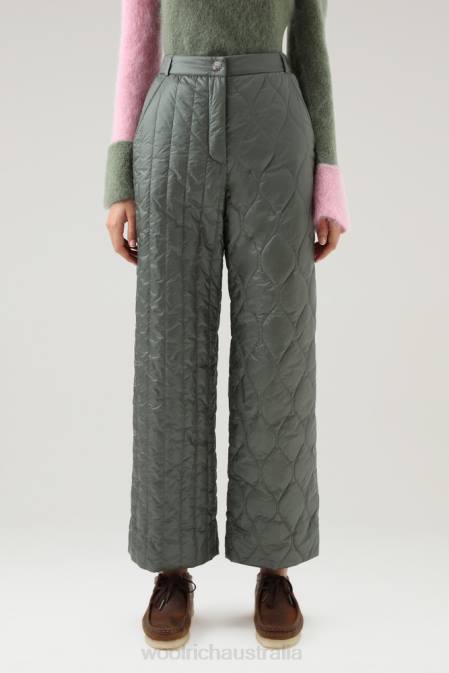 Woolrich Women Quilted Trousers-Danielle Cathari Thyme Green Clothing J026230