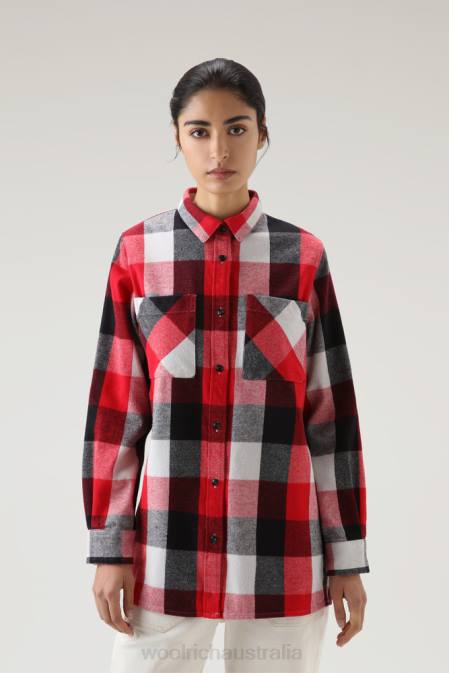 Woolrich Women Buffalo Check Boyfriend Flannel Shirt Multi Buffalo Clothing J026220