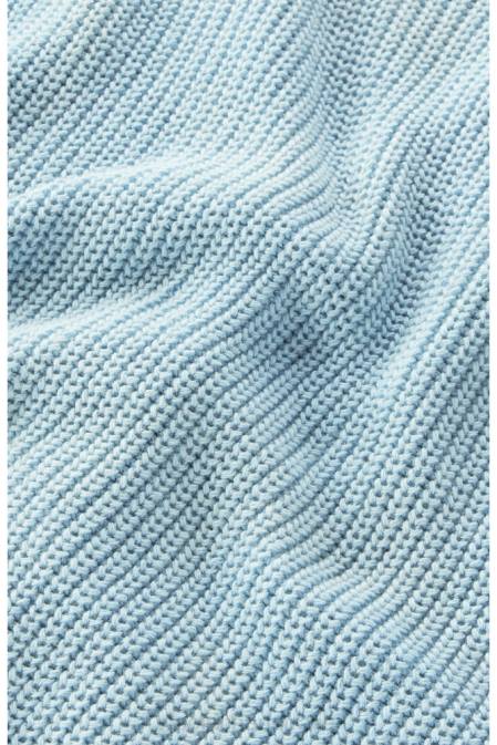 Woolrich Women Cardigan in Pure Organic with Natural Garment-Dye Finish Pale Indigo Clothing J02686