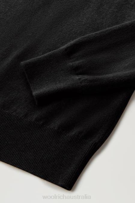 Woolrich Women Cashmere Crewneck Luxe Sweater Black Clothing J026287