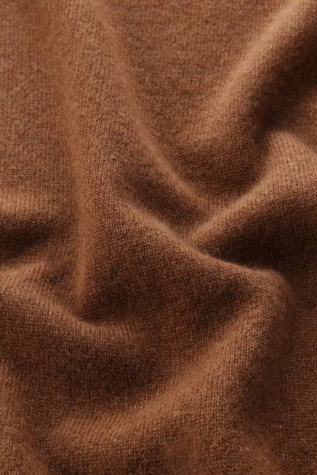 Woolrich Women Cashmere Crewneck Luxe Sweater Dark Camel Clothing J026258