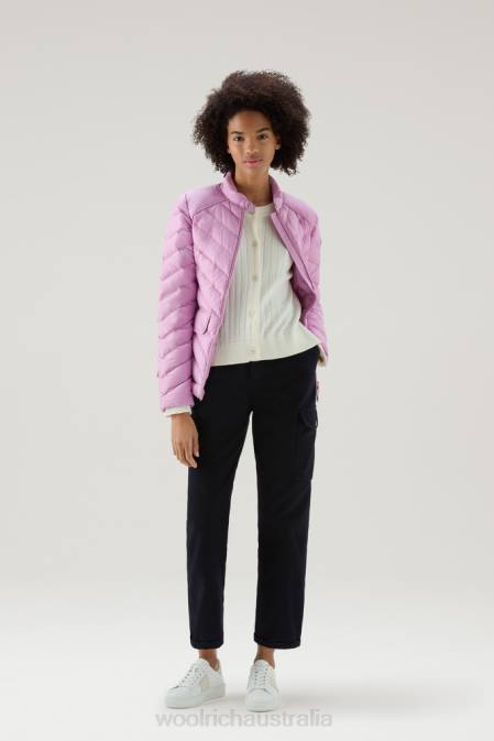 Woolrich Women Wide Ribbed Cardigan in Pure Cotton Bright White Clothing J026122