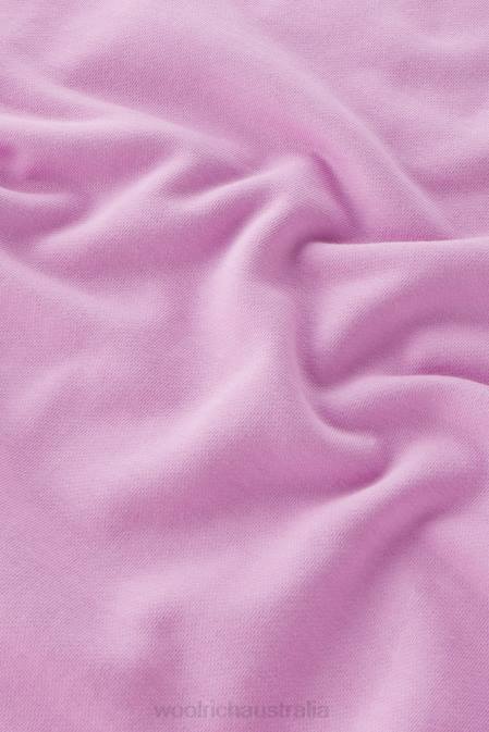 Woolrich Women Pure Cotton Crewneck with Three Quarter Sleeves Smoky Rose Clothing J026127