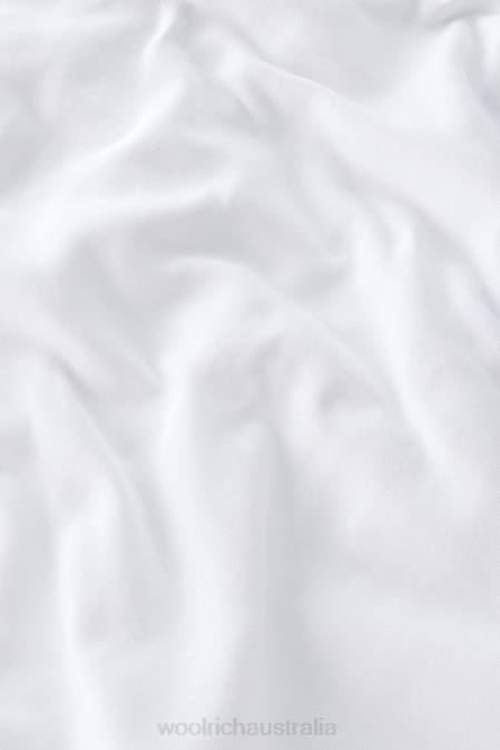 Woolrich Women Pure Cotton Hoodie with Embroidered Logo Bright White Clothing J026331