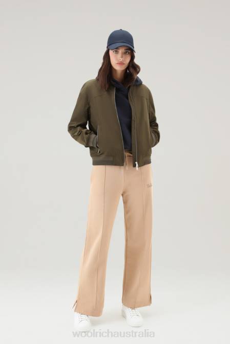 Woolrich Women Summer Bomber in Urban Touch Dark Green Clothing J02659