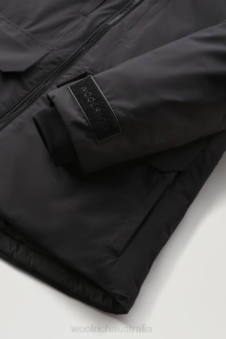 Woolrich Women Harveys Waterproof Jacket in Pertex Revolve Black Clothing J026211