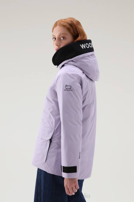 Woolrich Women Harveys Waterproof Jacket in Pertex Revolve Lilac Dawn Clothing J026261