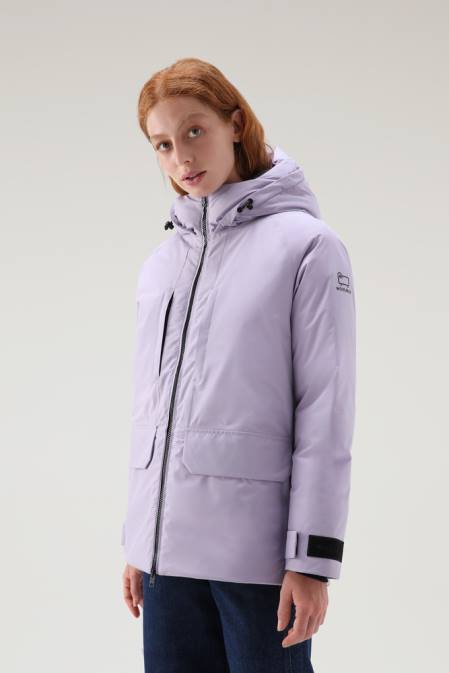 Woolrich Women Harveys Waterproof Jacket in Pertex Revolve Lilac Dawn Clothing J026261