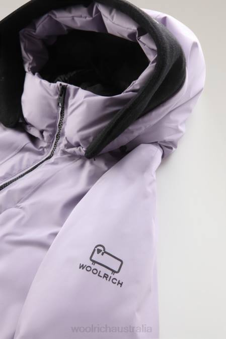 Woolrich Women Harveys Waterproof Jacket in Pertex Revolve Lilac Dawn Clothing J026261