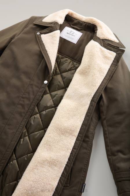 Woolrich Women Latimore Coat with PrimaLoft Padding Dark Green Clothing J026234